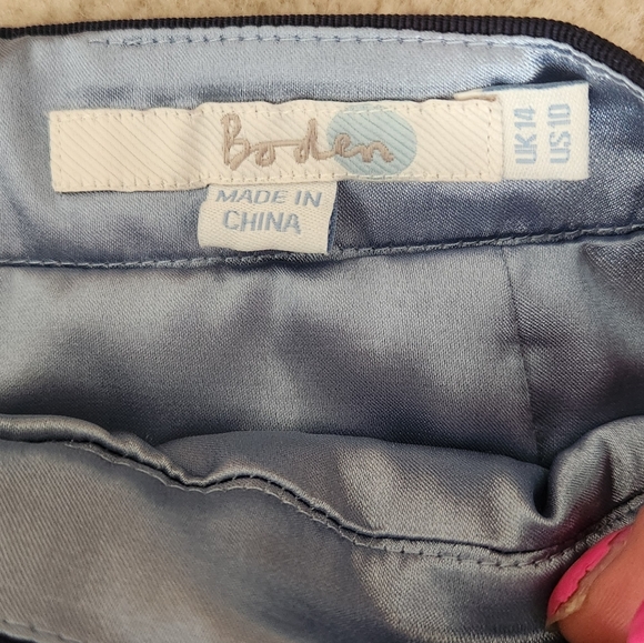 BODEN 100% silk colorblock maxi skirt black & blue long feminine classy US 10 - Picture 4 of 11